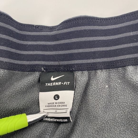 Nike Pants Mens Large Black Therma Fit Training Joggers Ankle Zips Athleisure - Picture 6 of 14